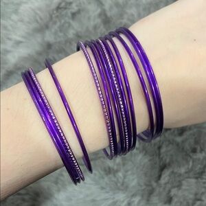 Purple Bangle Set Of 13